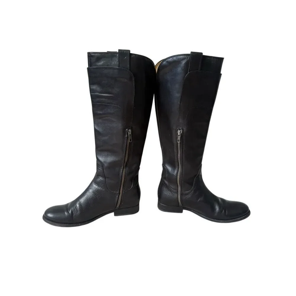 Frye Paige Tall Leather Riding Boots size 7.5 Black - Picture 16 of 16